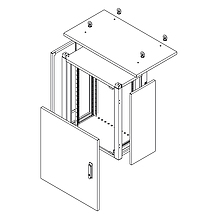 Produkt Rozvaděč termoizolovaný LC-07 24U 700x600 RAL7035 s vent. pravá bočnic LC-07-24U-76-25002-0P-G - Solarix - Venkovní termoizolovaný