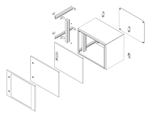 Produkt Rozvadeč nástěnný venkovní LC-20 9U 600x500 prosklené dveře 2x1bodový zámek LC-20-9U-65-11-G - Solarix - Venkovní s vyšším IP