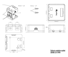 Produkt Zásuvka modulární Solarix pro 2 keystony na omítku bílá SXMO-2-0-WH - Solarix - Zásuvky